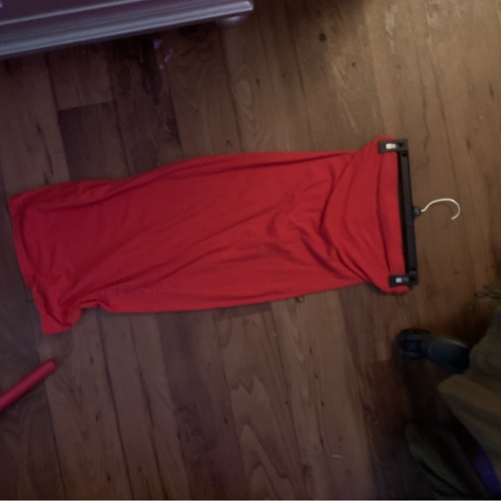 Coral tube dress